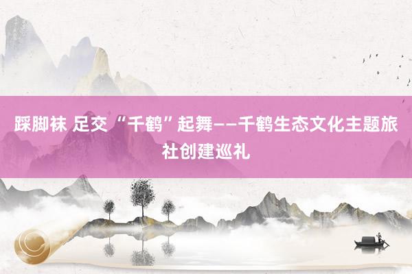 踩脚袜 足交 “千鹤”起舞——千鹤生态文化主题旅社创建巡礼