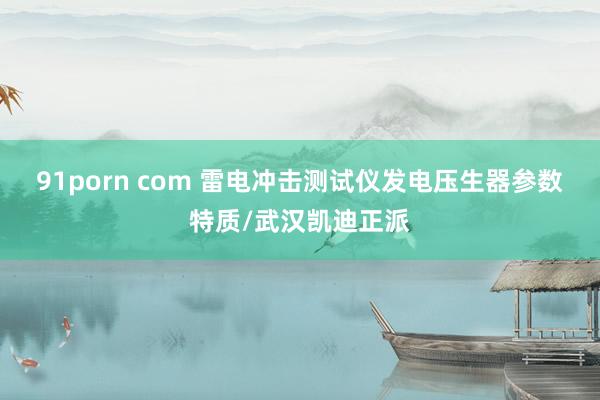91porn com 雷电冲击测试仪发电压生器参数特质/武汉凯迪正派